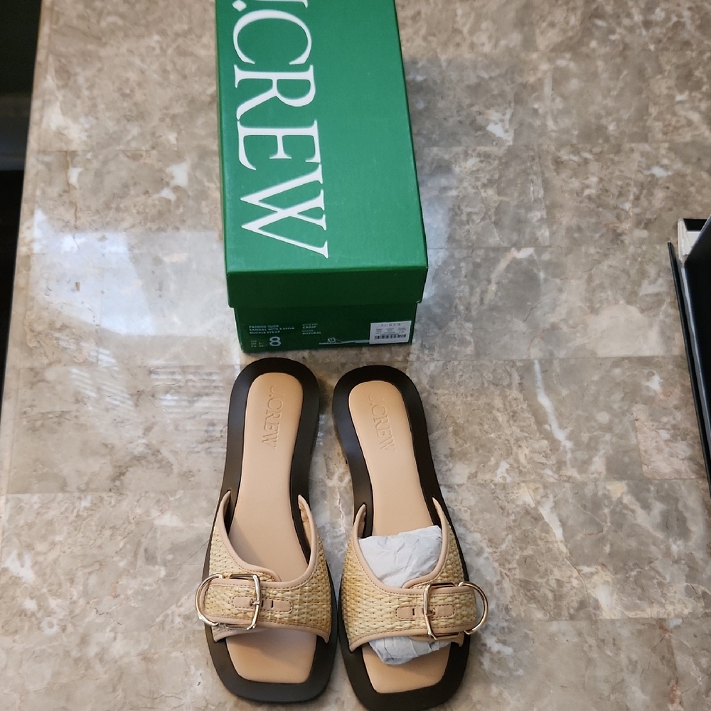 J. Crew Women's Gold Buckle Sandals